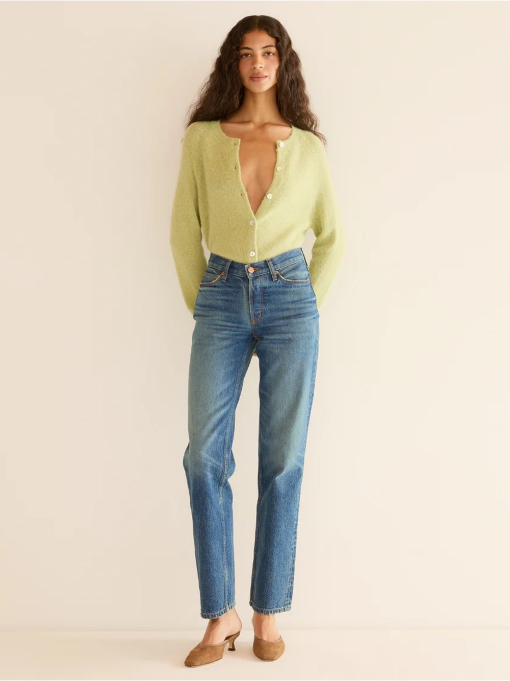 DÔEN Leone Jean Size 27 in Villefort Wash 100% Organic Cotton Straight Leg